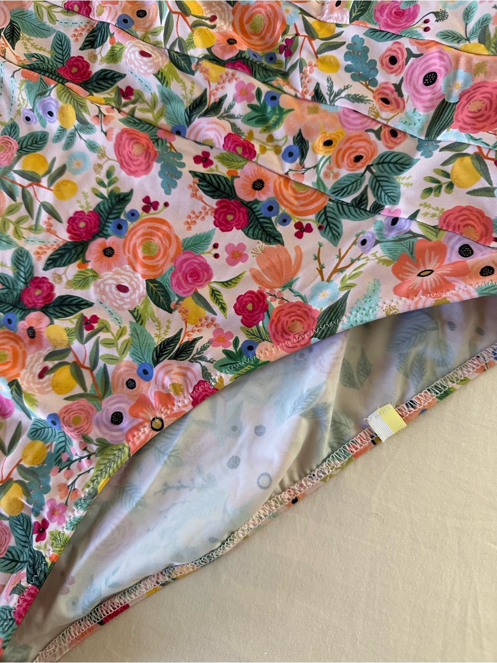 Summersalt x Rifle Paper Co Floral Sidestroke One Piece Swimsuit 16 EUC - Picture 3 of 8